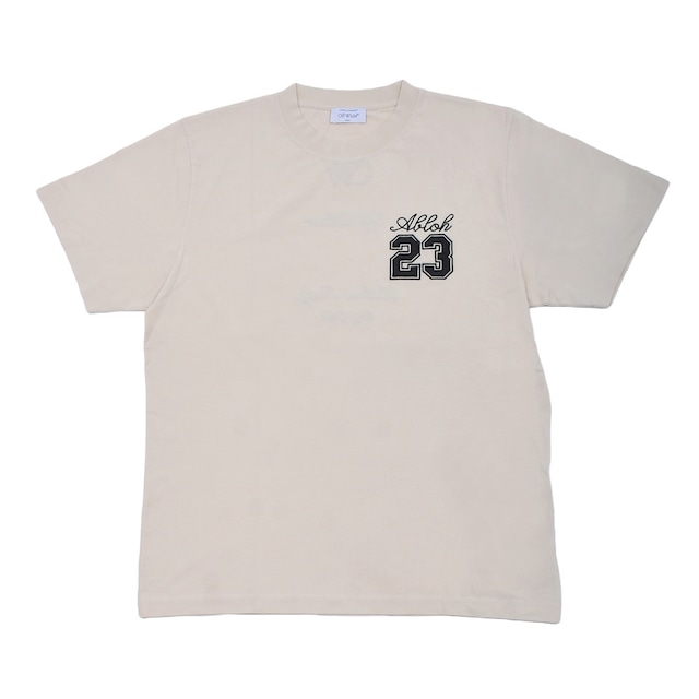 【OFF-WHITE】23 LOGO SLIM S/S TEE(WHITE/BLACK)