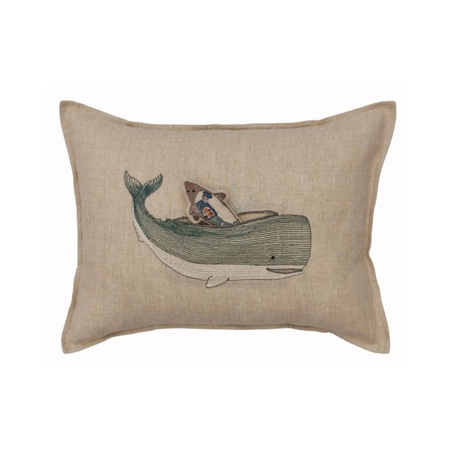 CORAL&TUSK [Very Hungry Whale Pocket Pillow] 空腹の鯨 ポケット&ドール付き クッションカバー 30×40cm(コーラル・アンド・タスク)