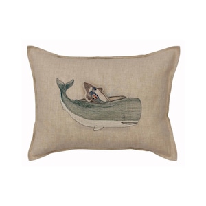 CORAL&TUSK [Very Hungry Whale Pocket Pillow] 空腹の鯨 ポケット&ドール付き クッションカバー 30×40cm(コーラル・アンド・タスク)