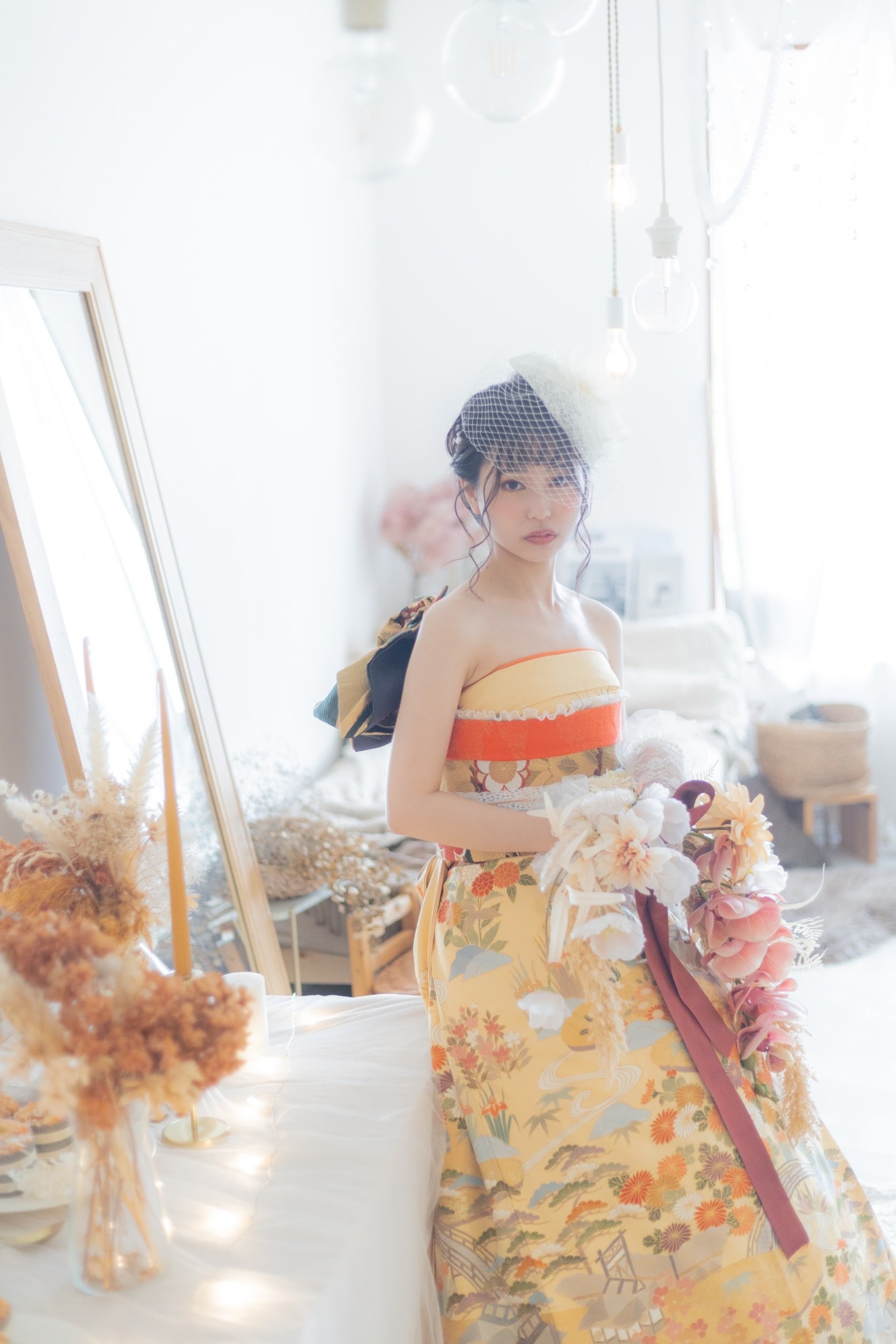 レンタルブーケ バレリーナブーケD 往復送料込み 花嫁 ウェディング