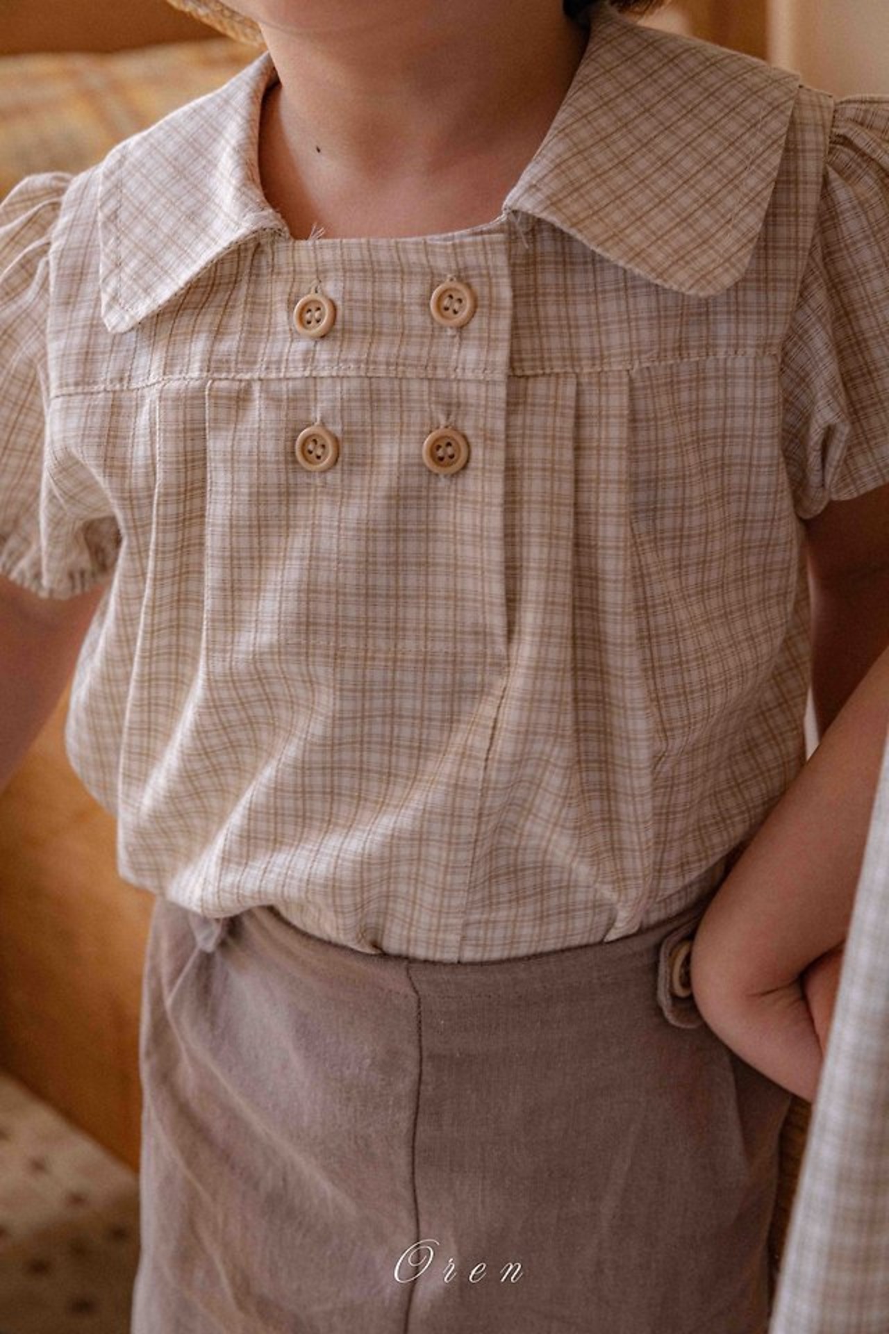 [Oren] Noah Double Button Set Bok Bebe / [오렌] 노아더블버튼상하복베베