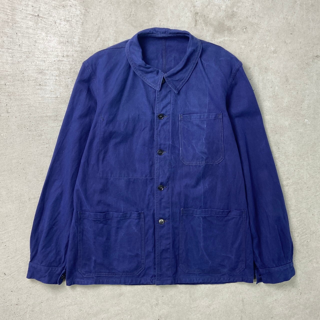 vintage ジャケット ユーロワーク ブルー フレンチ 50s 60s 60年代〜70年代 フレンチワークジャケット ユーロワーク