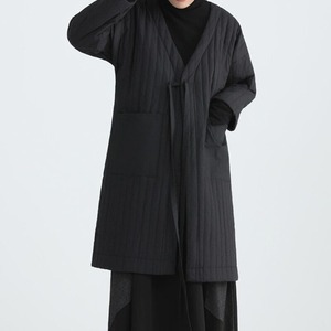 Long V-Neck Pleats Jacket【TR3260】