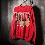90s LOGO7 NBA CHICAGO BULLS チームスウェット 赤 シカゴブルズ