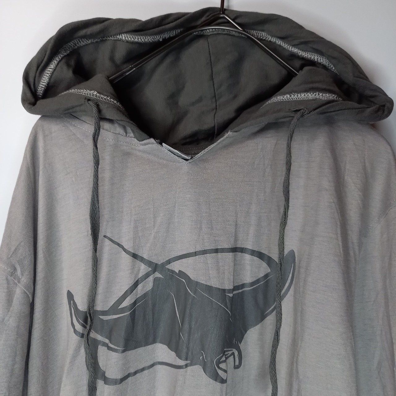 SUCCESS PROMOTIONS　ライト　半袖パーカー　リンガーT　グレーM