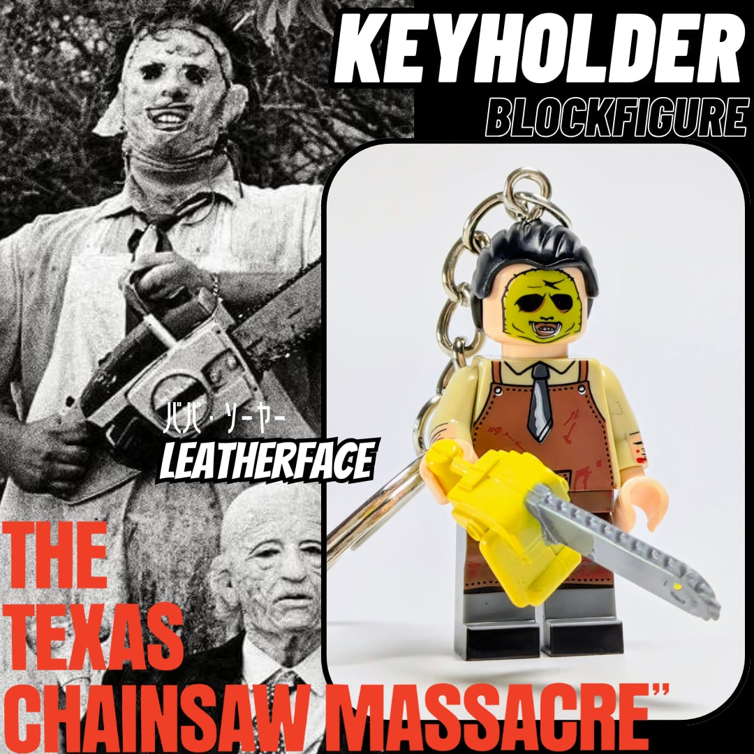 12月下旬再入荷予定！☆ブロックフィギュアキーホルダー☆【 悪魔のいけにえ 】 レザーフェイス / ババ・ソーヤー〚アメリカン雑貨 アメトイ〛