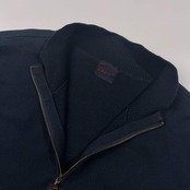 Papas パパス プルオーバー  コットン ニット セーター M/ネイビー メンズ