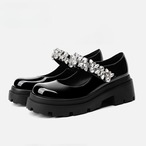 black rhinestone shoes(ME088)