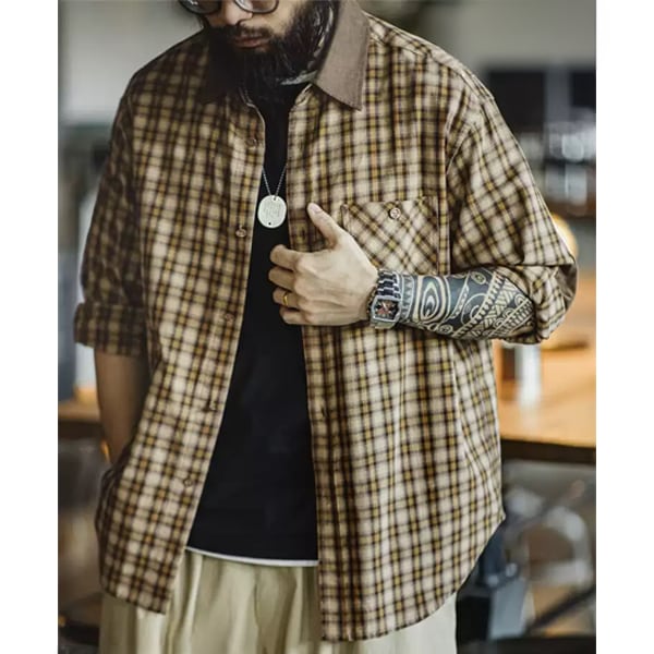 Check design shirt P795