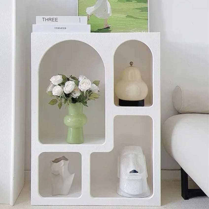 スクエアキャビネット80cm|フレンチクリーム風