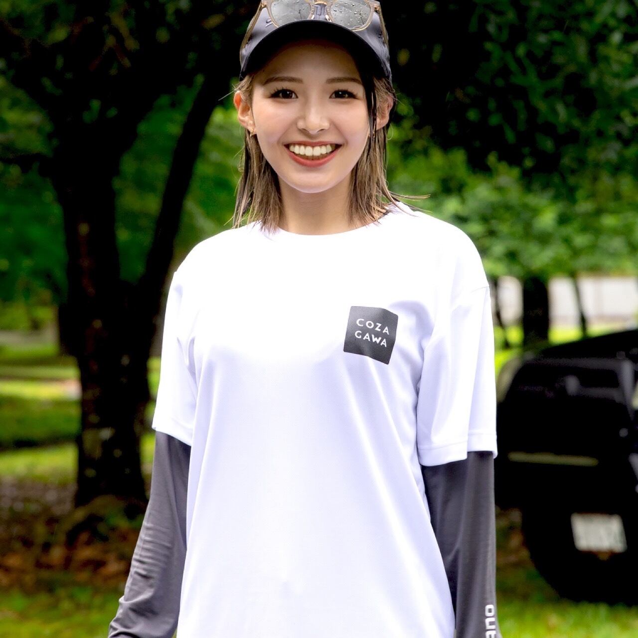 COZAGAWA - Tシャツ（白：ドライ）バックプリント 古座川 Sacred