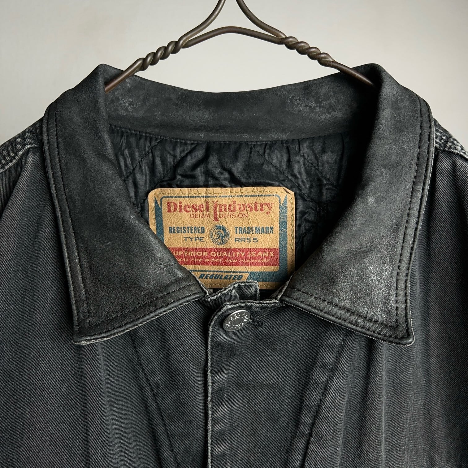 DIESEL ブラックコーティングデニムジャケット DIESEL デニム ジャケット ブラック