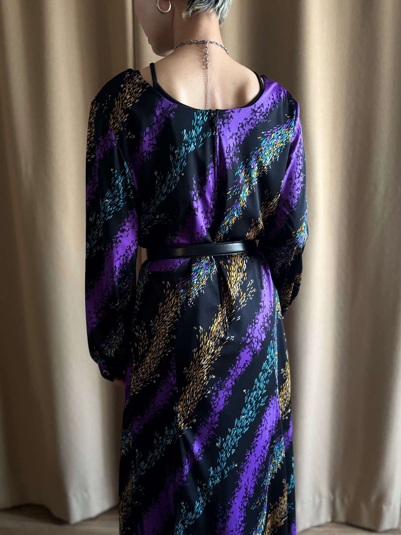 abstract pattern import maxi dress-5015-11