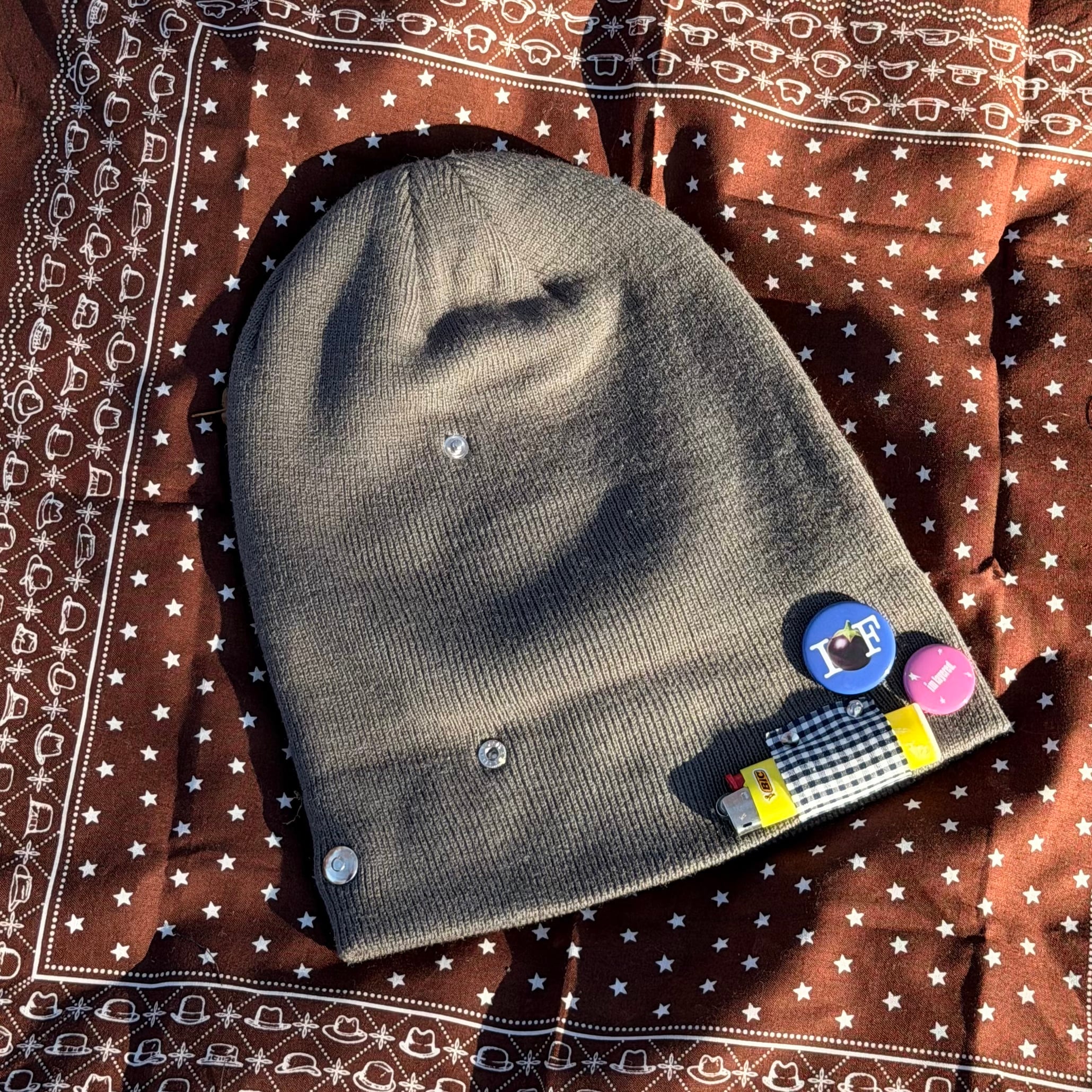 pizi88 Layered Studs Beanie ビーニー スタッズ pizi88