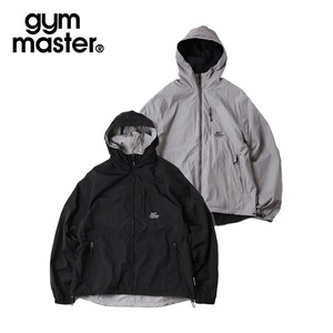 gym master ジムマスター リバーシブル ナイロン フードジャケット 軽量 防風 2WAY ライトアウター ジップアップ アウトドア G918635 BLK×GRY