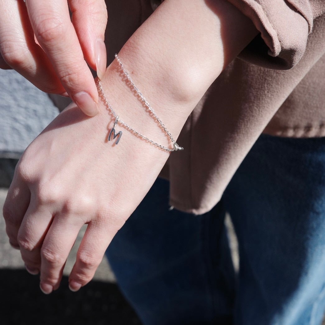aura ] silver925 triple dot snake bracelet | aura