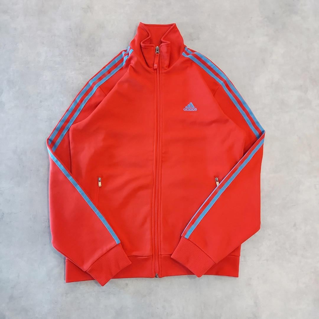 adidas アディダス トラックジャケット 古着 刺繍 L 赤 青 16218 | fuufu