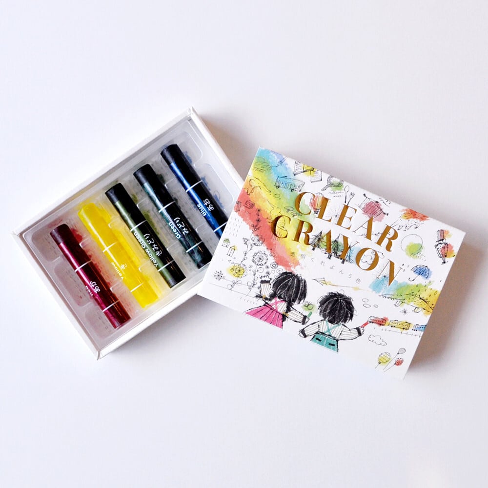 透明クレヨン 5色 | コクヨ 日本製 KE-AC26 くれよん 透明 クリア 透明くれよん