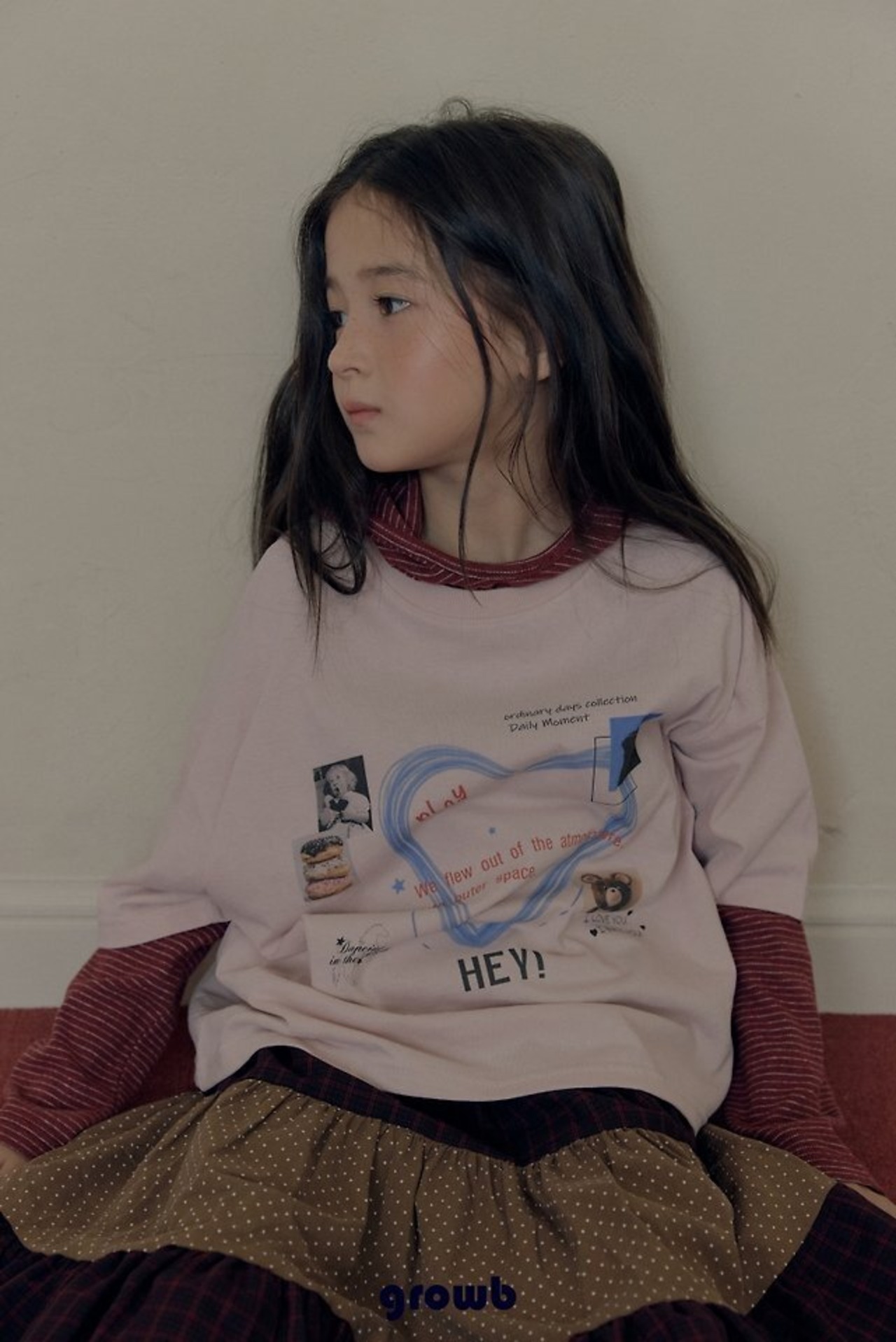 韓国子供服 / growb / スペース Tシャツ / 秋服 *XS~JM*