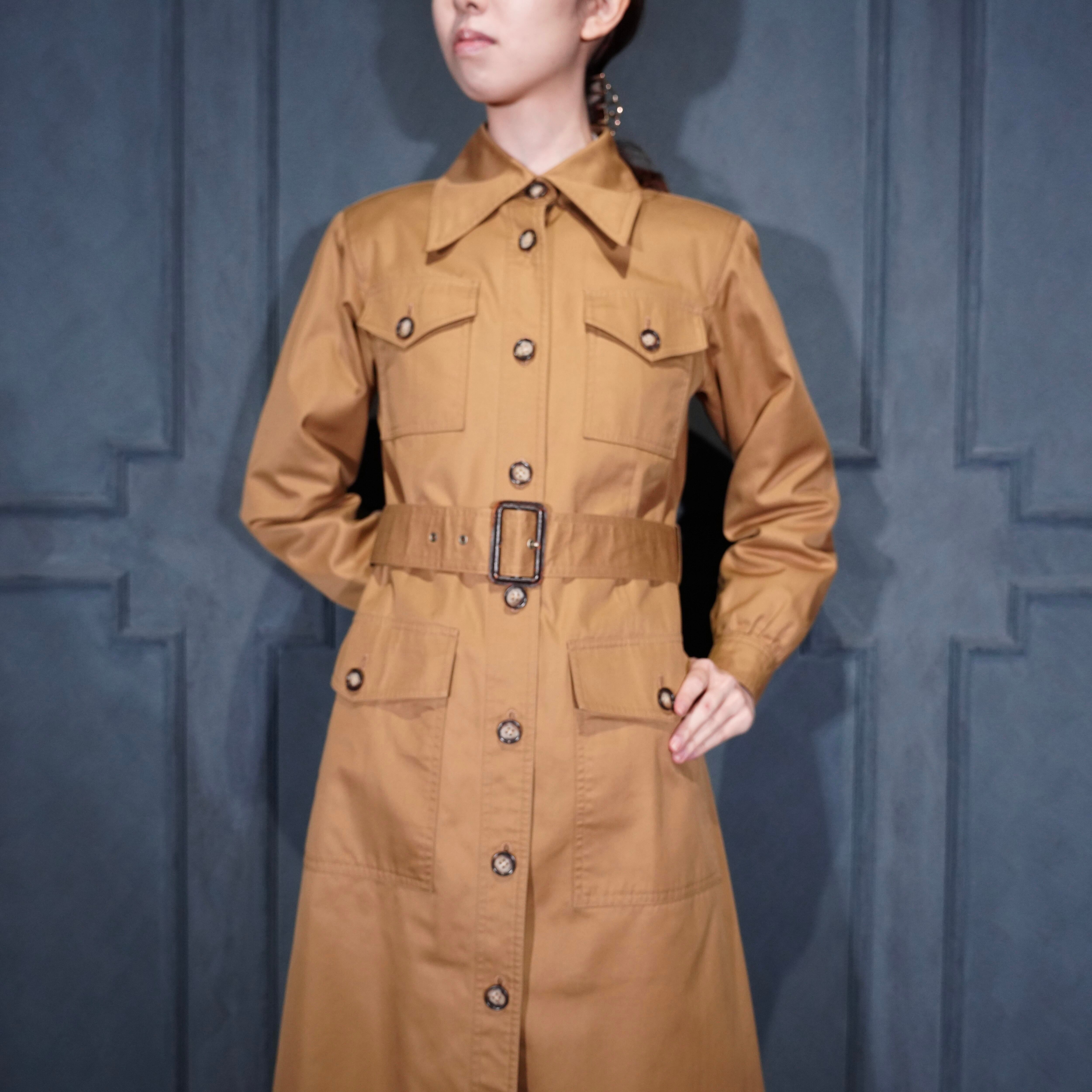 YVES SAINT LAURENT ONE PIECE LIKE BELTED COAT/イヴサンローラン