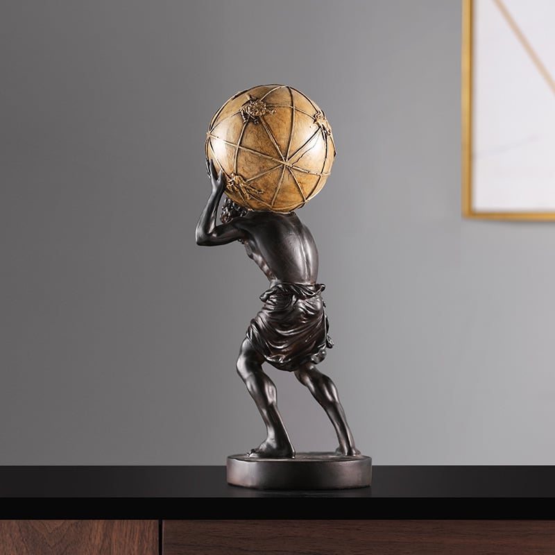 ヨーロッパ ギリシャ神話 置物 オブジェ アトラス 地球 アース 天を