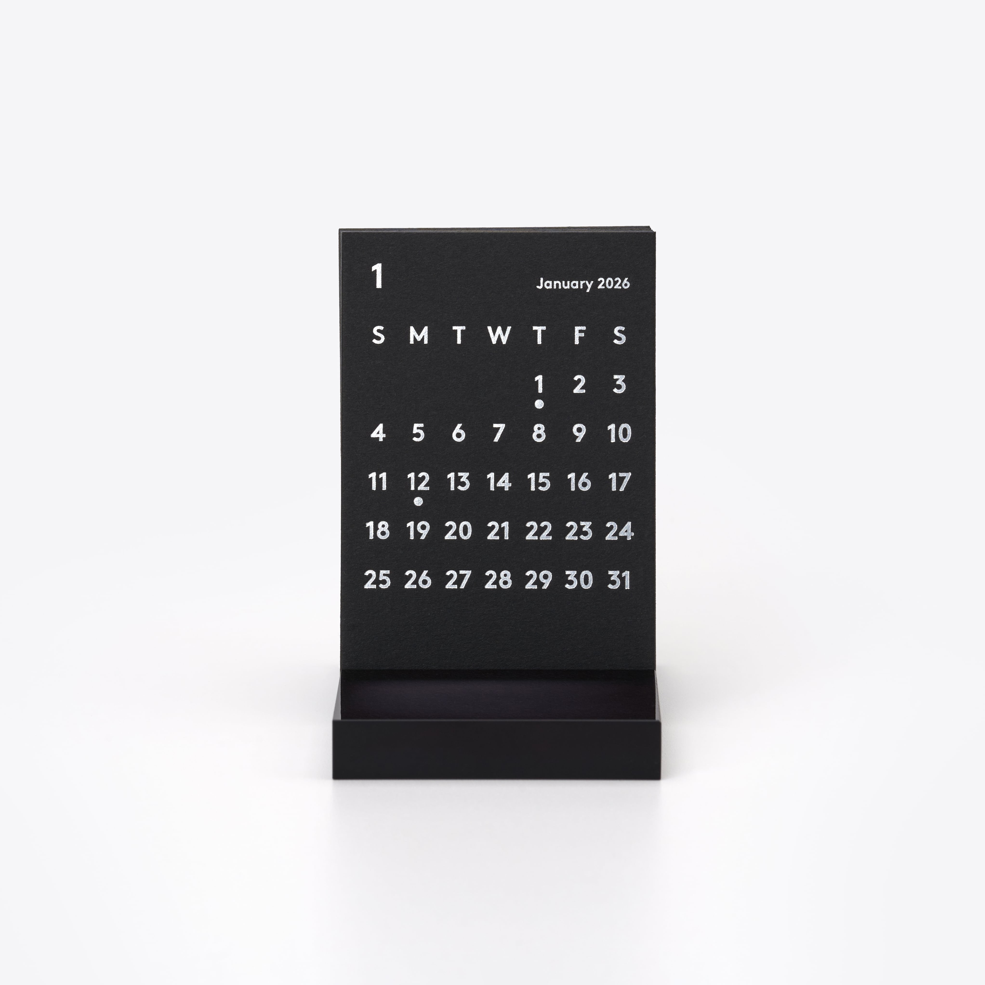 CLARA Desk Calendar 2026 Black|卓上カレンダー
