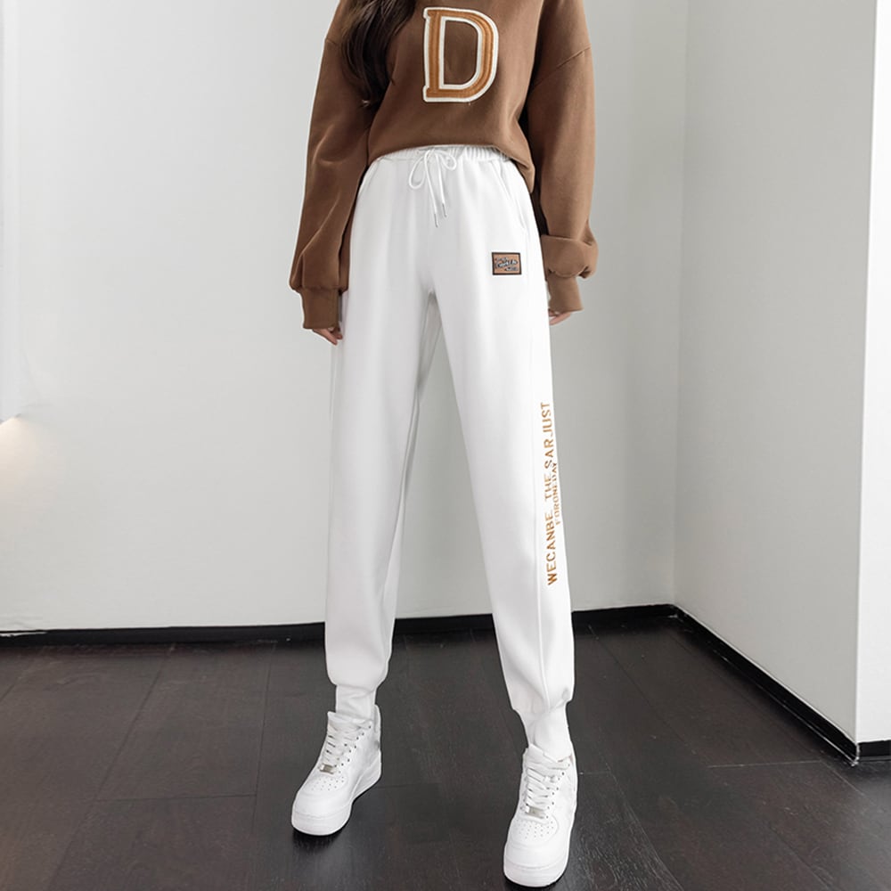 サイドロゴ スウェット パンツ レディース 秋冬 大人 カジュアル スポーツ 運動 かわいい おしゃれ きれいめ ルームウェア 大人可愛い 大人女子