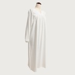 【綿100%】涼しく着られる◎キーネックワンピース｜ホワイト｜サムネイル9
