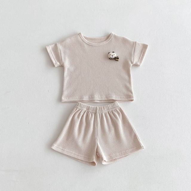 【セット】マフラーくまワッフル半袖セットアップ - 20