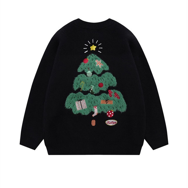 2023新作✿ クリスマス クリスマスツリー 2色 ラウンドネック 男女兼用 S-XL セーター79765035