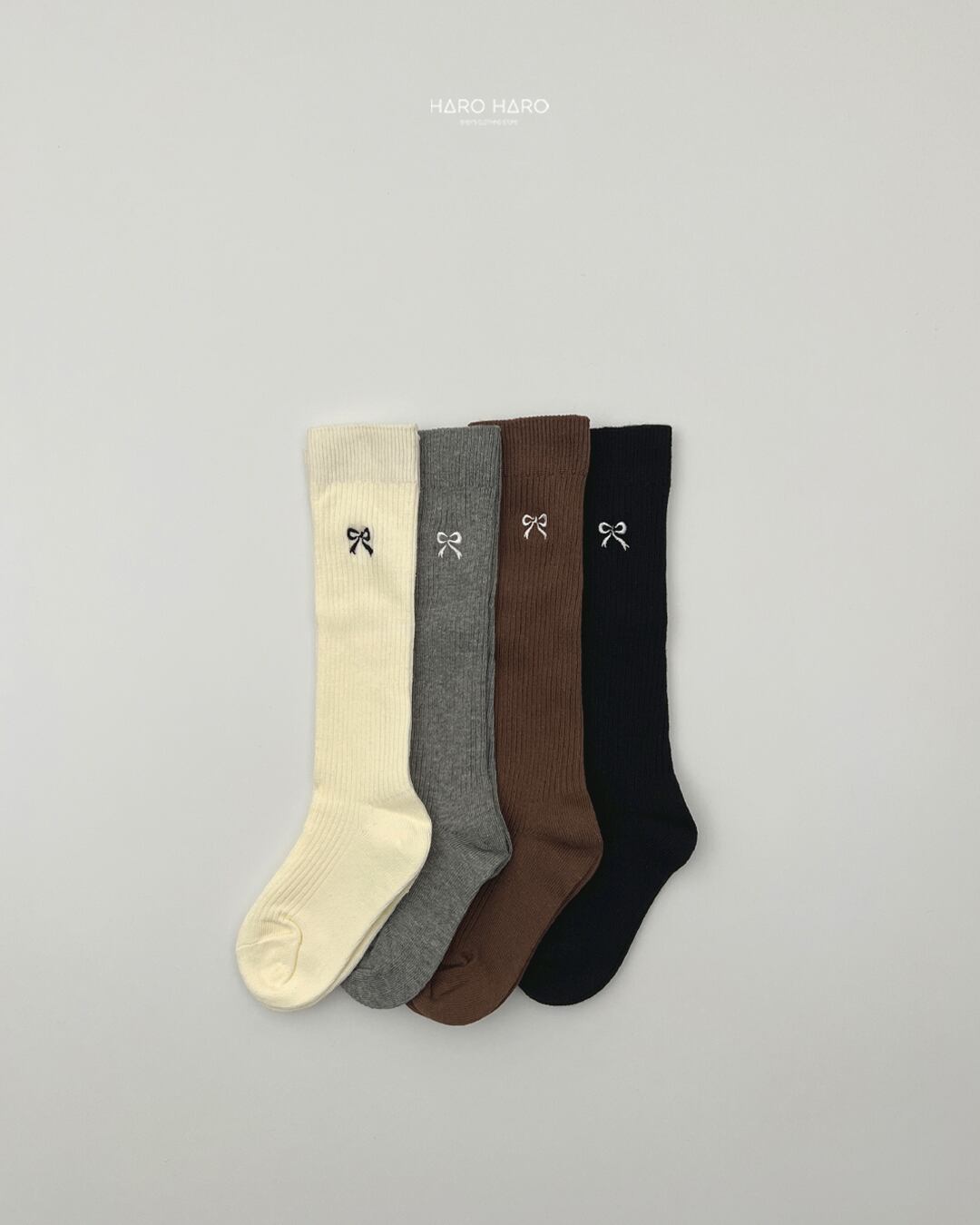 ribbon embroidery socks【HAROHARO】※9月下旬発送予定