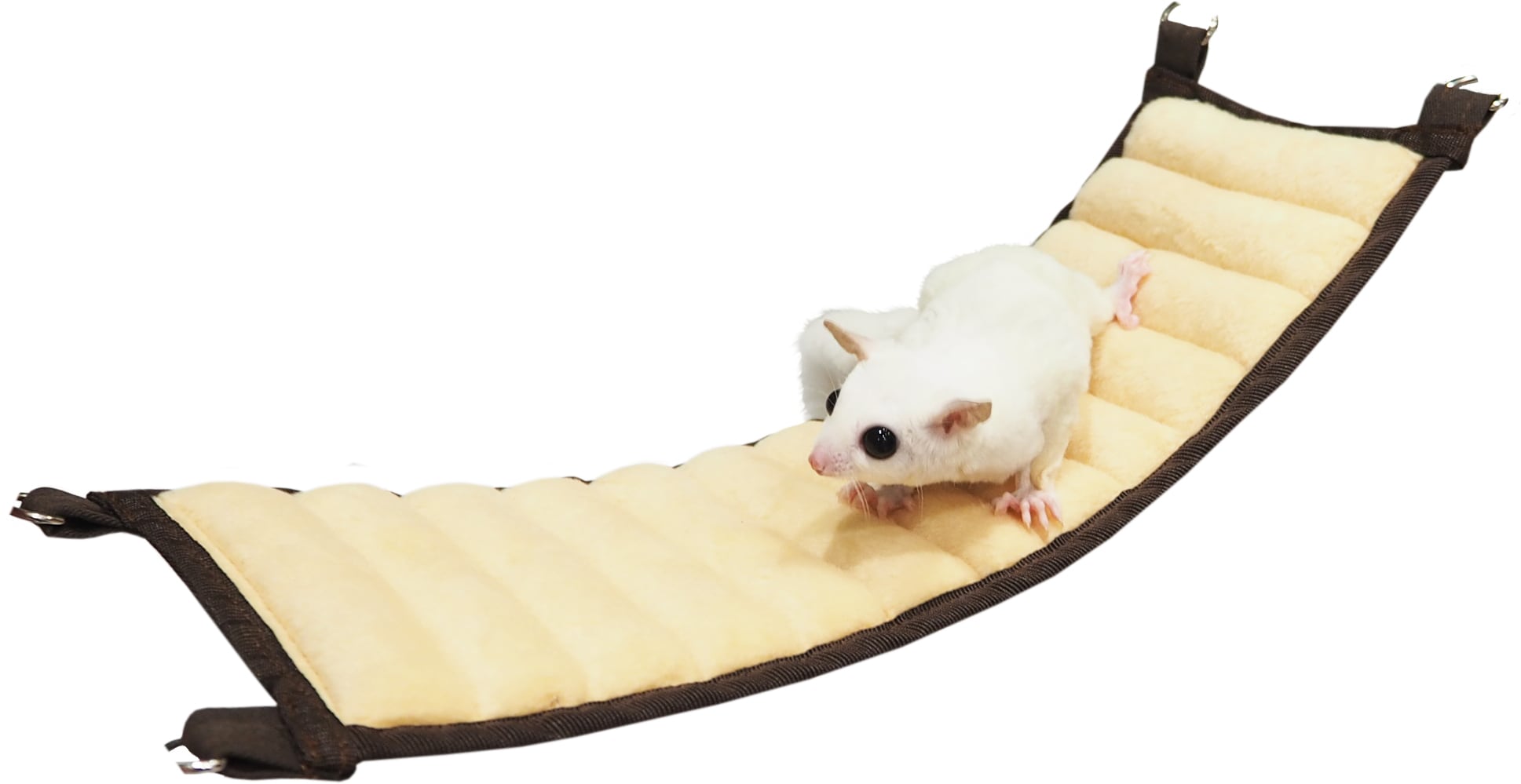 【小動物用品】もこもこワイドつり橋 グリーン/ベージュ