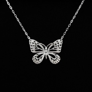 Lina｜リナ 蝶 ネックレス アサギマダラ (M)  ( SV925 シルバー 銀 )