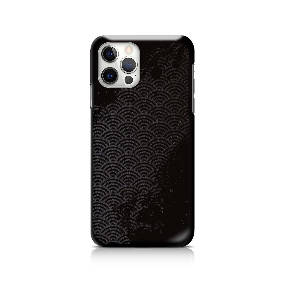 青海波 - 和風 立体型 iPhoneケース / T011000K【Three-dimensional