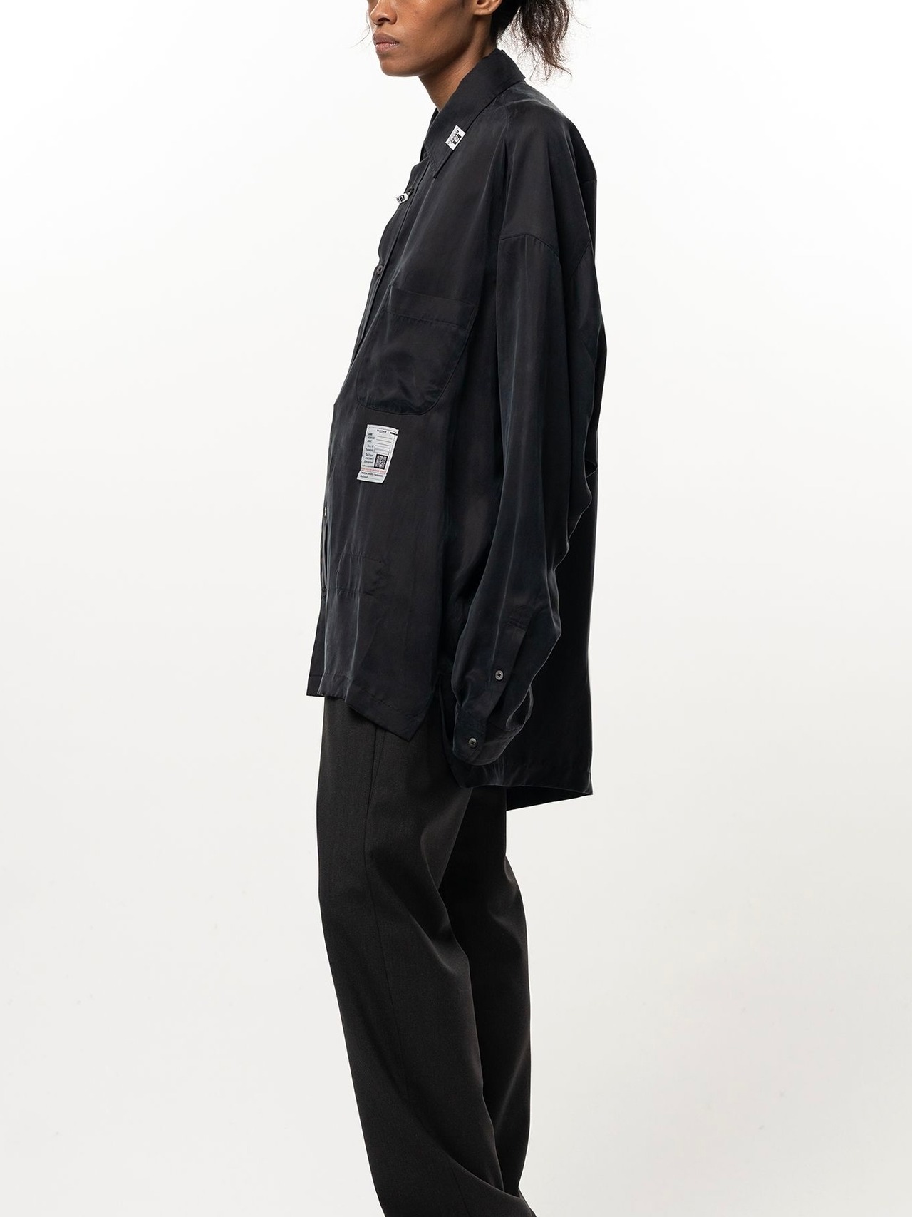 【26AW】Maison MIHARA YASUHIRO ミハラヤスヒロ / シャツ / Attached Tie Long Sleeve Satin Shirt - 10