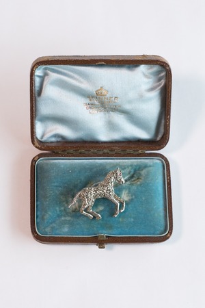 【Run Rabbit Run Vintage】A horse with red eyes brooch