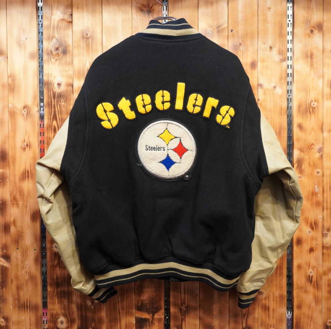 MIRAGE NFL pittsburgh steelers 袖レザー スタジャン M 