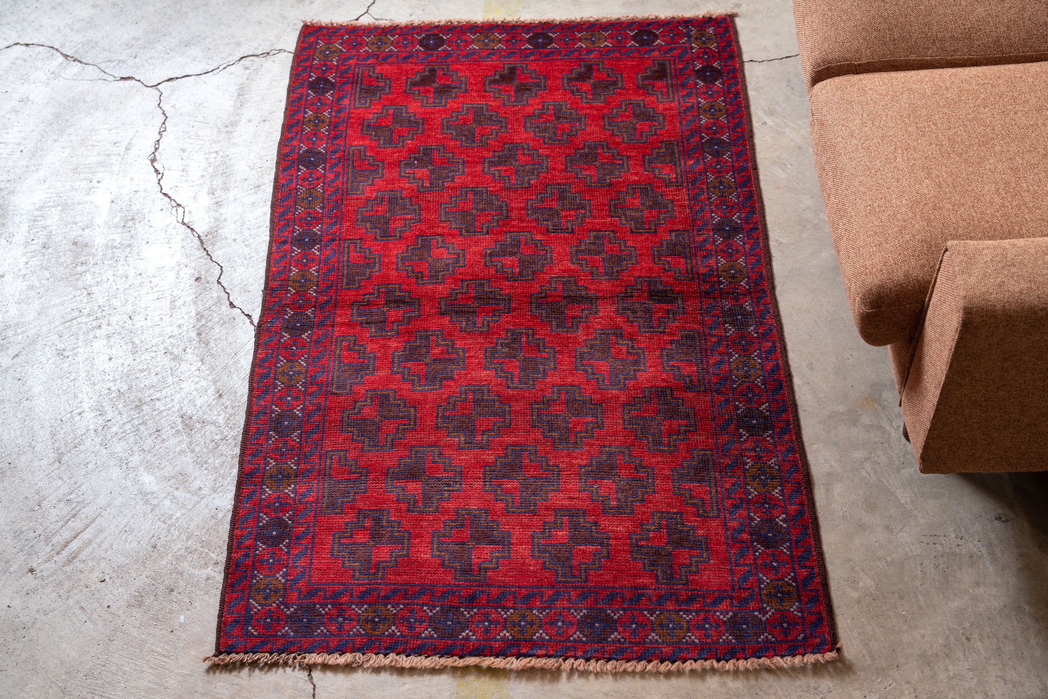 vintage rug 265cm×87cm トルクメン族 アフガン ランナー vintage rug