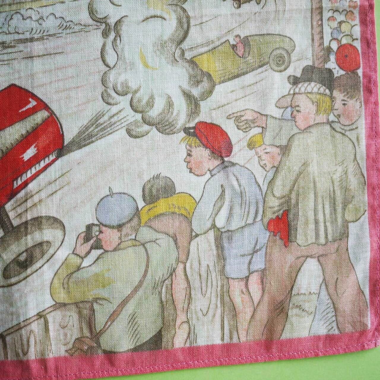 ドイツ子供ハンカチ レーシングカー