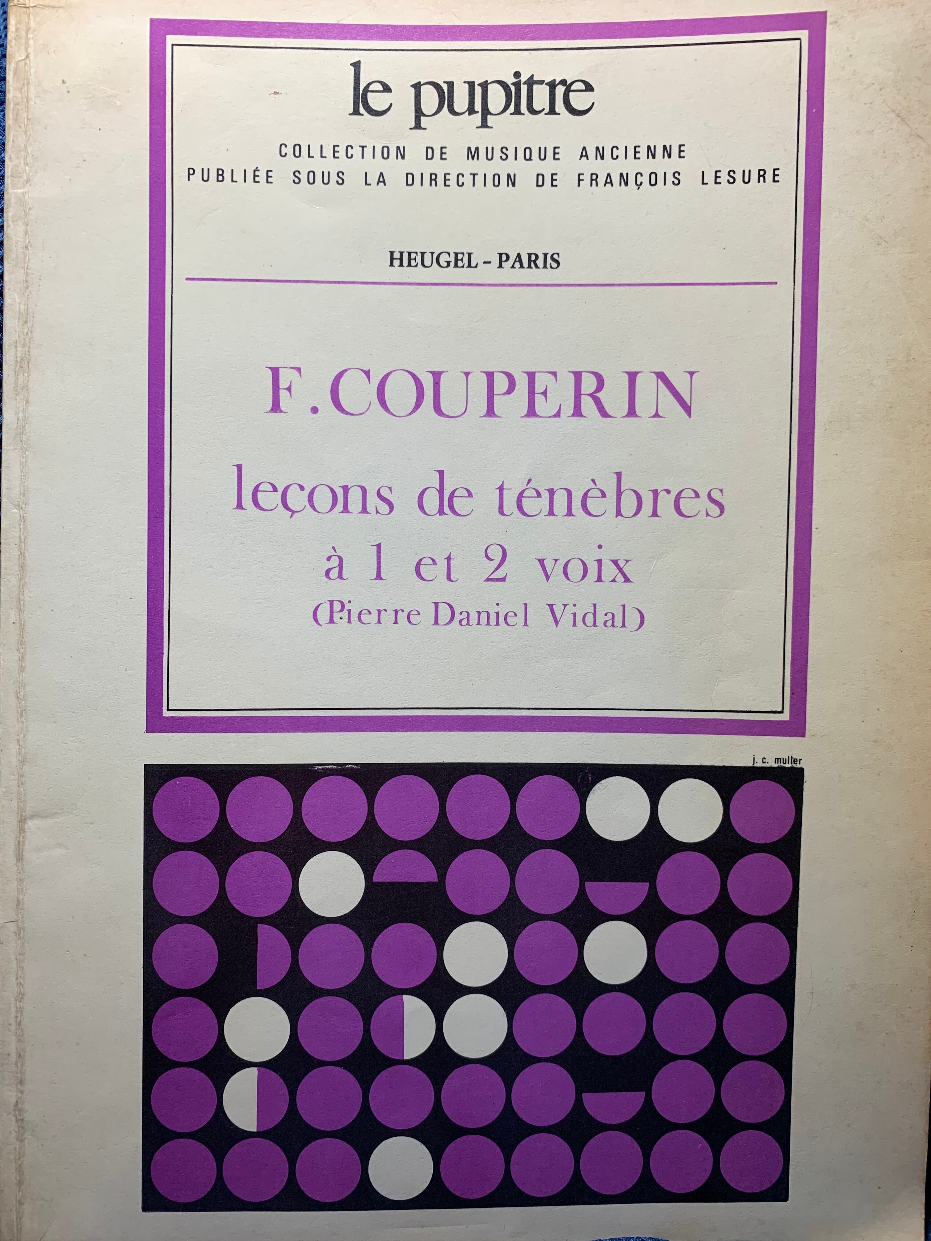 Tale　Leçons　Birds'　tenebres　et　1968年　Hengel-Paris　pupitre　voix　a　de　Collective