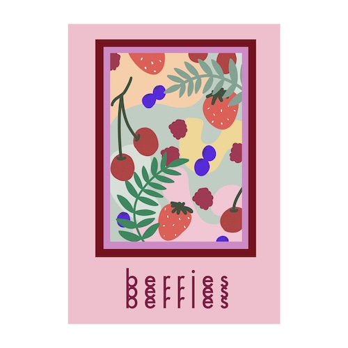 ポスター：Fruits collection (BERRIES)