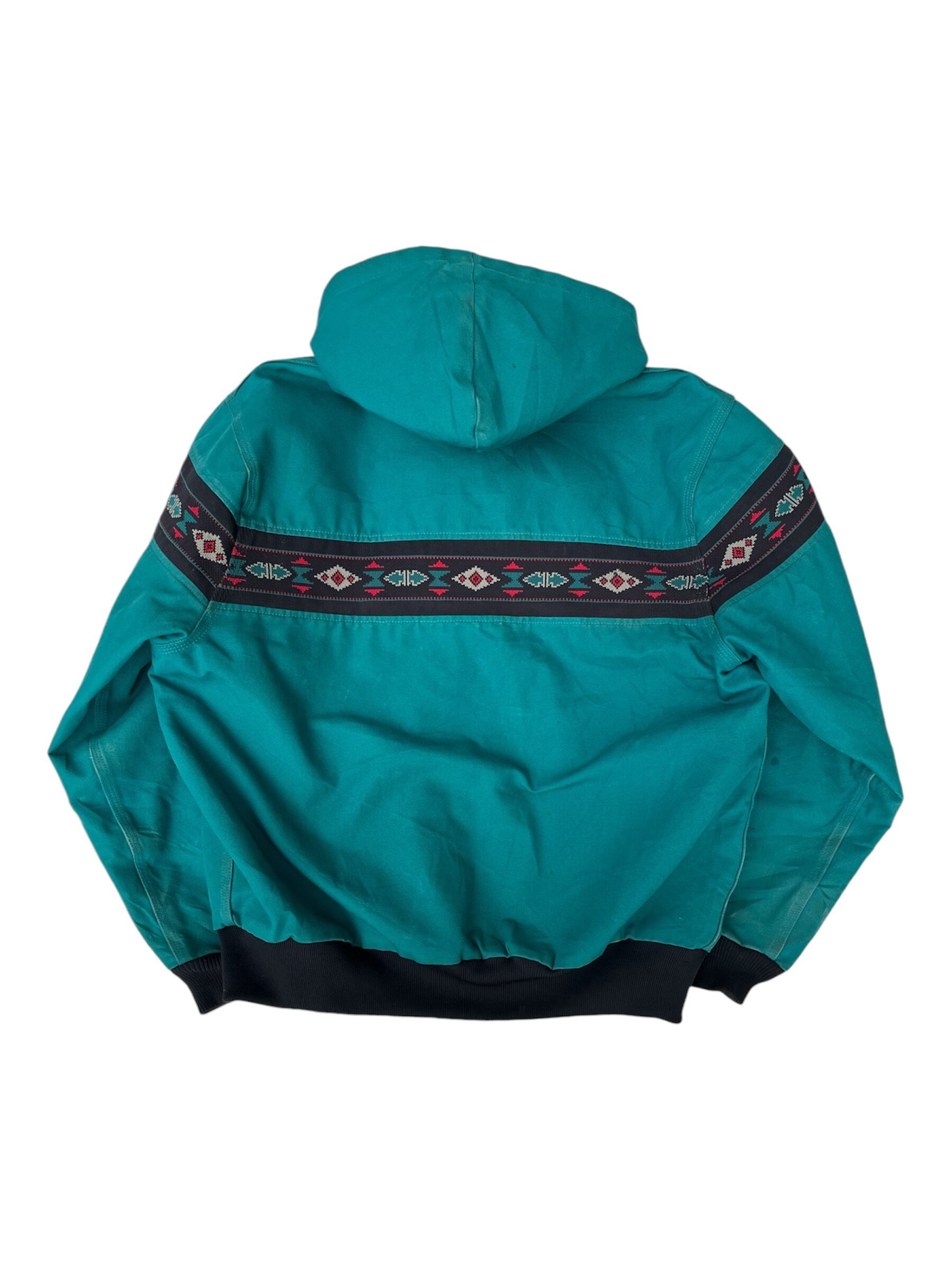 1990s Carhartt J78AQU Southwest Aztec Aqua Active Jacket 1990s Carhartt J78AQU Southwest Aztec Aqua Active Jacket