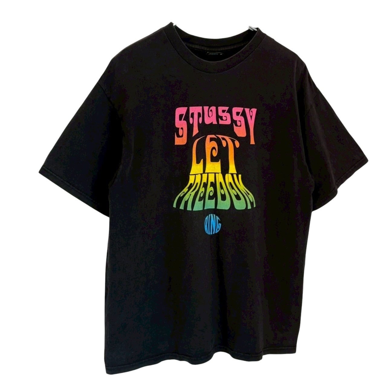 stussy ステューシー Tシャツ L センターロゴ プリントロゴ | 古着屋