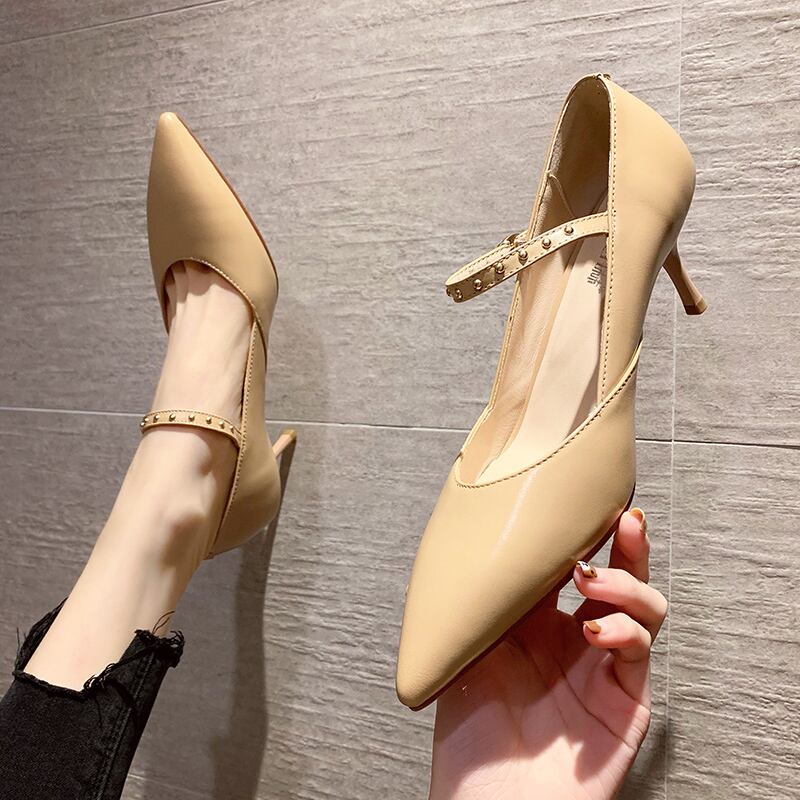 ヒールスプリングバックル 靴 シューズ 春物 部族の婦人靴42031172284