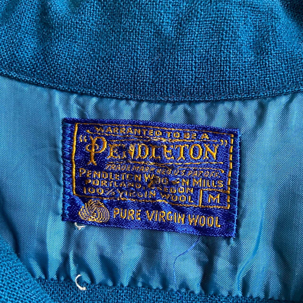 年代 ビンテージ USA製 PENDLETON ペンドルトン 無地 長袖ウール