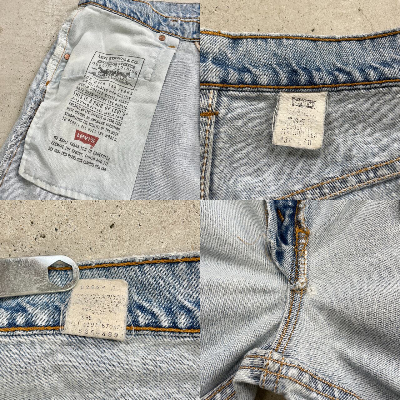 90年代 USA製 Levi's リーバイス 565 バギーデニムパンツ メンズW34