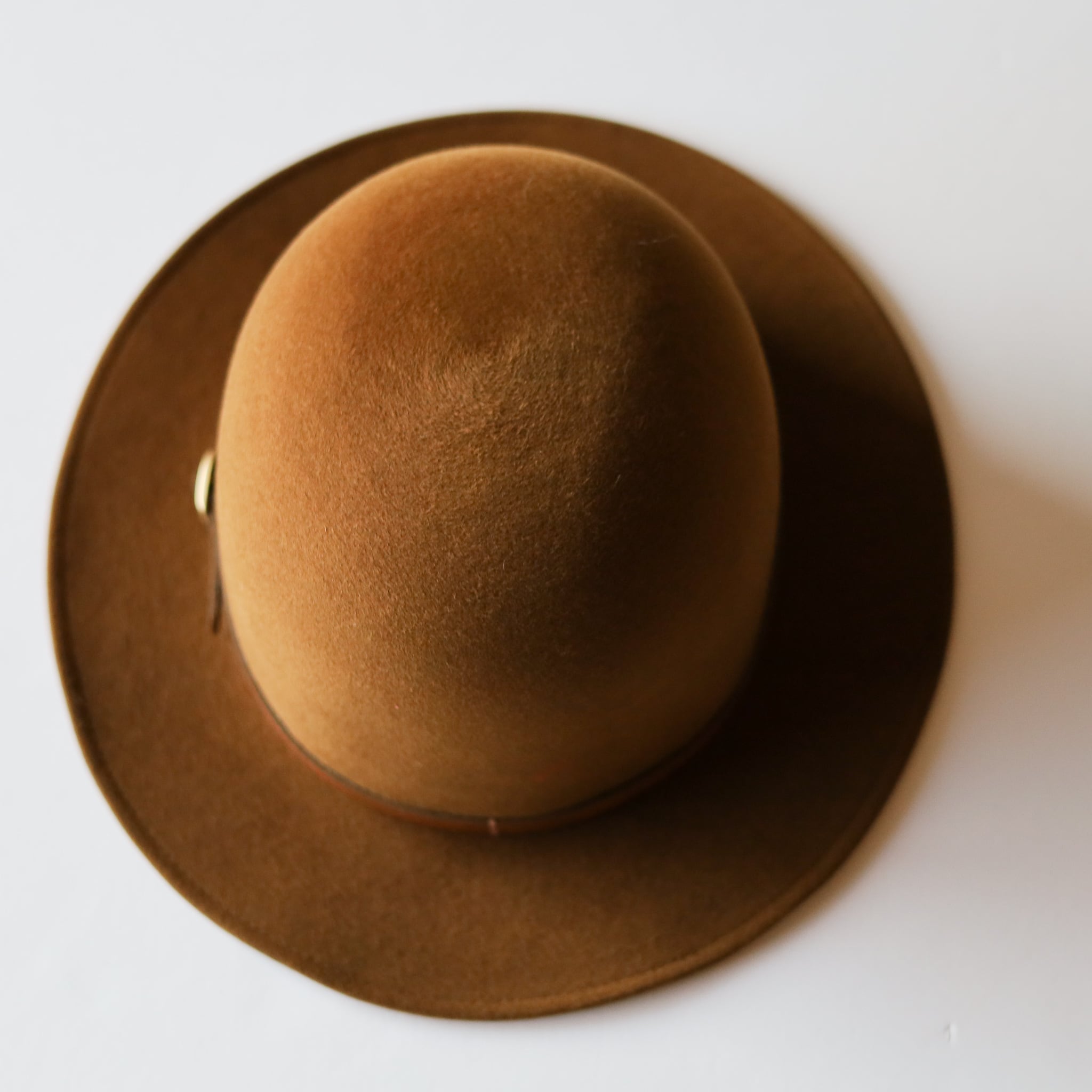 石田製帽 - ラビットファー レザーベルト ハット - Camel / Khaki