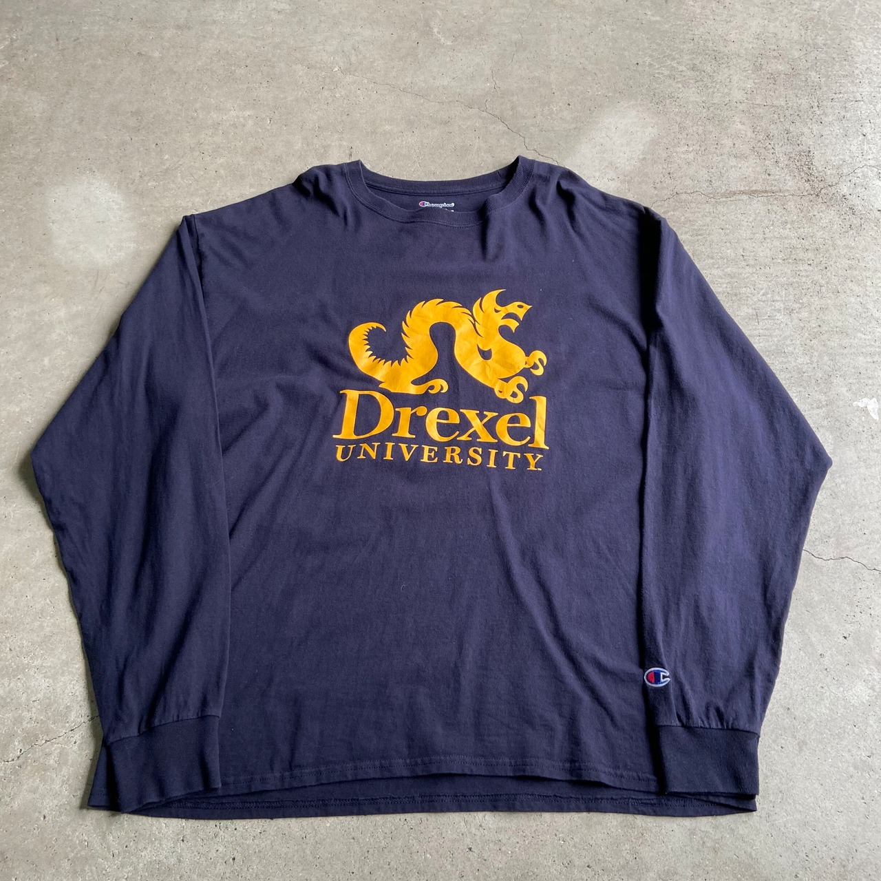 ビッグサイズ Champion チャンピオン Drexel カレッジ ロゴプリント 