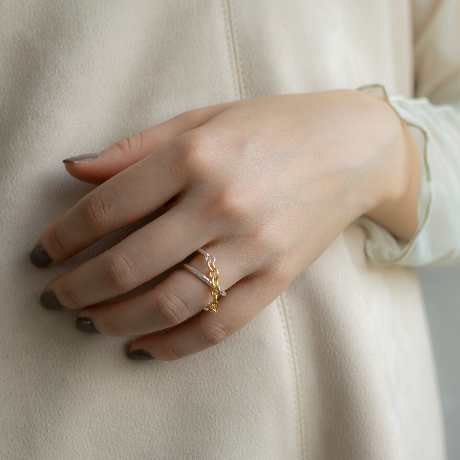 チェーン付きシルバーリング