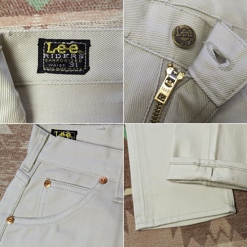 60s Lee RIDERS Beige Cotton Twill Pants (W31) DEAD-STOCK 60s Lee RIDERS Beige Cotton Twill Pants (W31) DEAD-STOCK